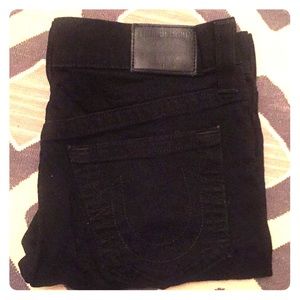 MEN’S True Religion Black MICK SLOUCH SKINNY denim